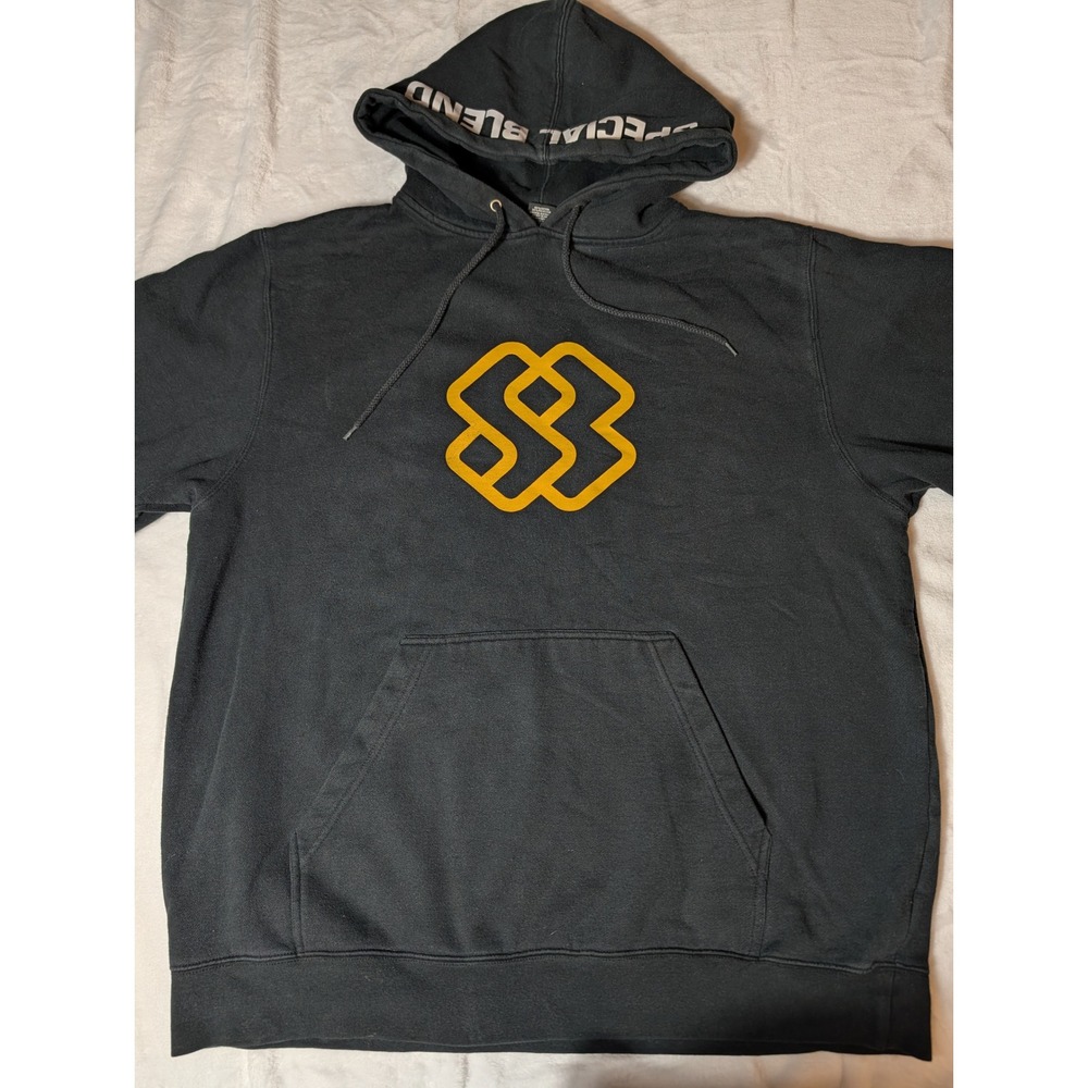 Special Blend Hoodie Mens XL Black Yellow Logo Graphic Skater Y2K Streetwear